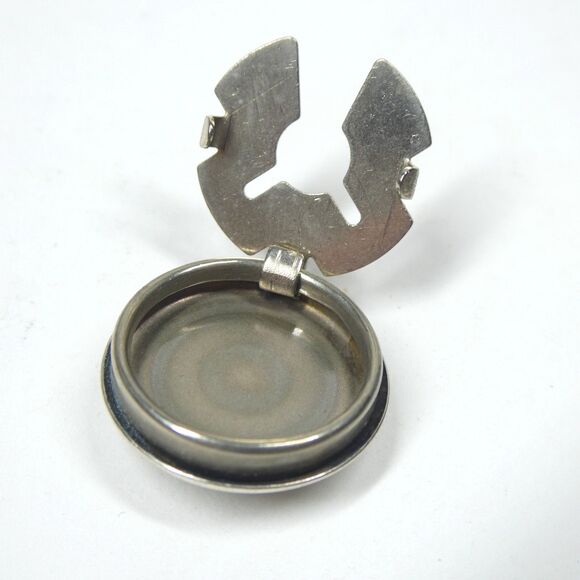 5 Silver Button Covers Vintage Geometric Southwestern 3/4" Round - Picture 6 of 7